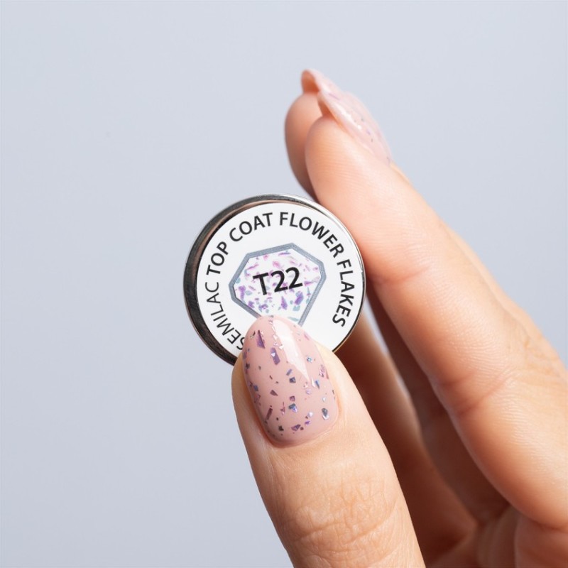 T22 Semilac Top coat Flower Flakes 7 ml